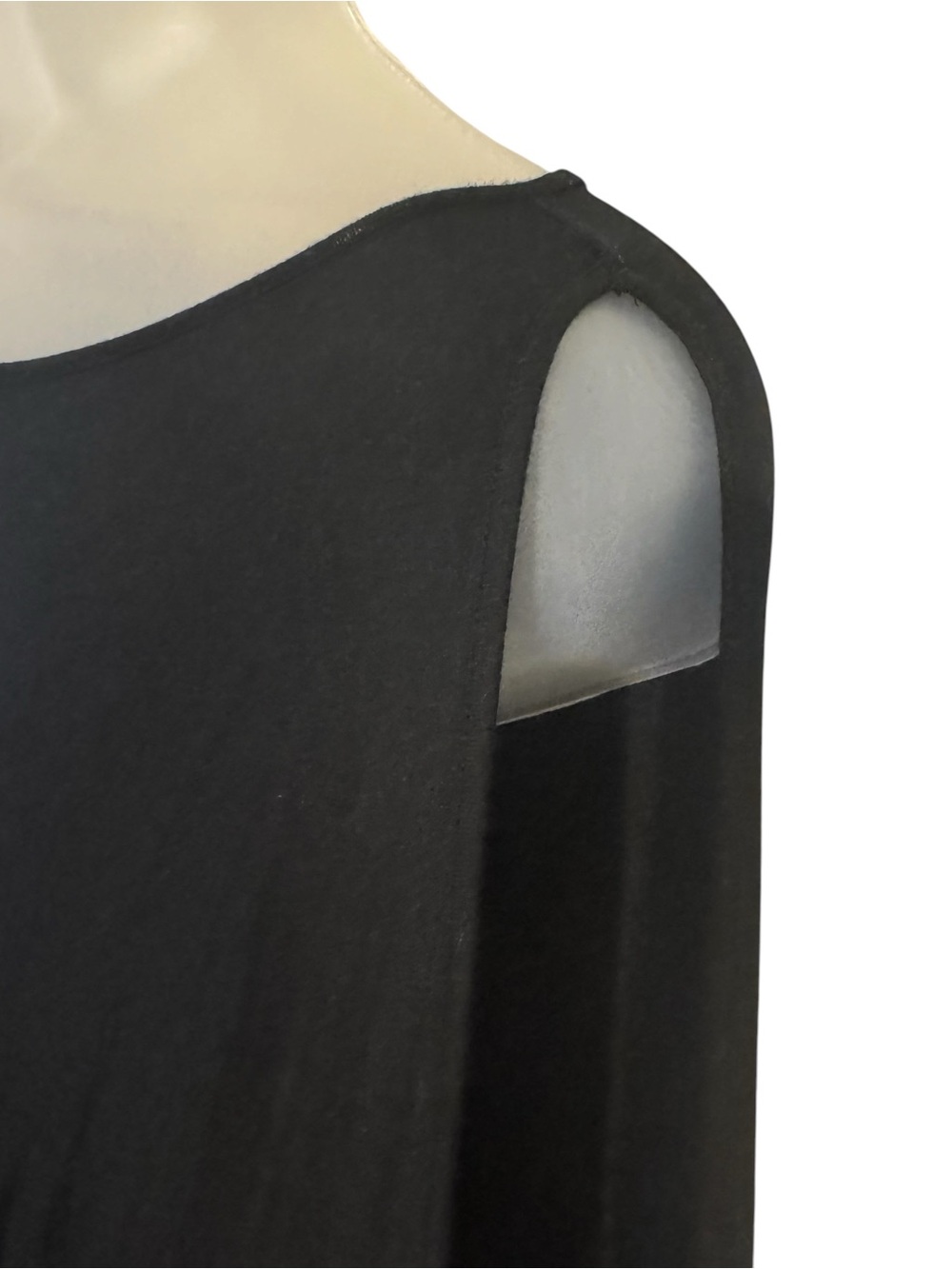 Ralph Lauren Black Cold Shoulder & Upper Arm Casual Top PLUS: 2X #L - Picture 3 of 6